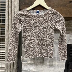 Old Navy Kids Leopard Print Long Sleeve Tee